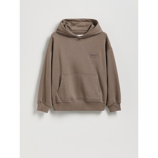 Reserved - Bluza oversize z kapturem - ciemnobrązowy ze sklepu Reserved w kategorii Bluzy chłopięce - zdjęcie 187292856