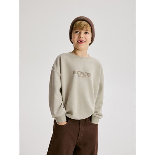 Reserved - Bluza z nadrukiem - beżowy Reserved 170 (13-14 lat) Reserved
