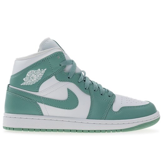 Buty damskie Nike Air Jordan 1 Mid BQ6472-138 - biało- zielone ze sklepu streetstyle24.pl w kategorii Buty sportowe damskie - zdjęcie 187292989
