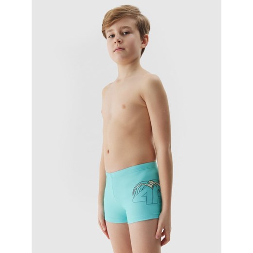 Chłopięce kąpielówki 4F 4FJWSS25USWTM036 - turkusowe ze sklepu Sportstylestory.com w kategorii Kąpielówki chłopięce - zdjęcie 187293485