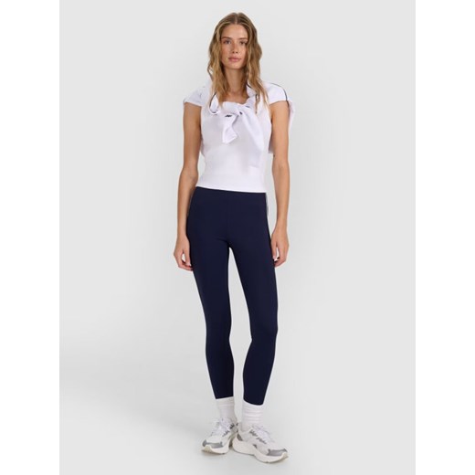 Damskie legginsy 4F 4FRAW25TTIGF286 - granatowe ze sklepu Sportstylestory.com w kategorii Spodnie damskie - zdjęcie 187293535