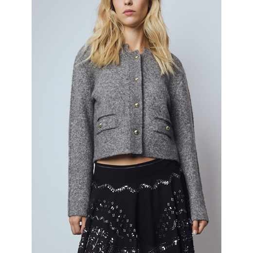 Reserved - Kardigan z dodatkiem wełny - jasnoszary ze sklepu Reserved w kategorii Swetry damskie - zdjęcie 187294015