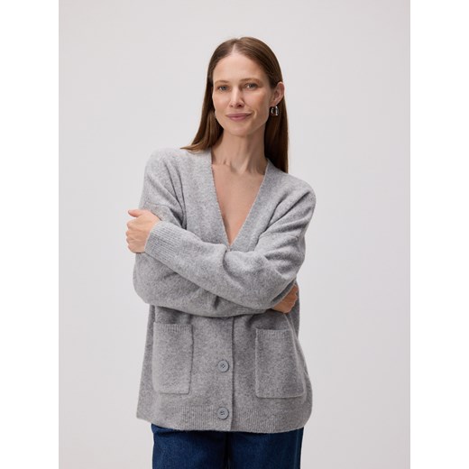 Reserved - Rozpinany kardigan - jasnoszary ze sklepu Reserved w kategorii Swetry damskie - zdjęcie 187294068