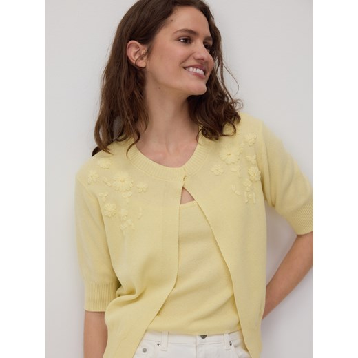 Reserved - Sweter z dzianinowym topem - jasnożółty ze sklepu Reserved w kategorii Swetry damskie - zdjęcie 187294496