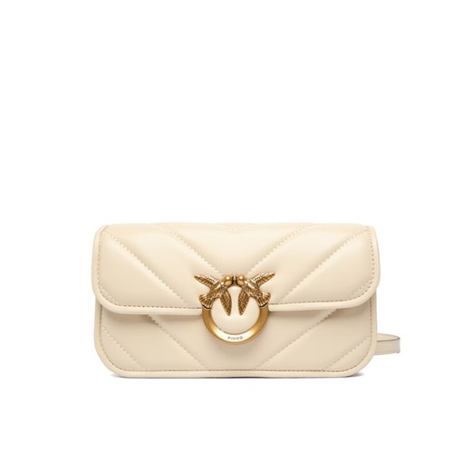 Torebka PINKO Love Box Baguette Al 25-26 PLTT 105083 A2W2 Écru - id: 8053177306781 - marki Pinko - 187294938 Torebka PINKO Love Box Baguette Al 25-26 PLTT 105083 A2W2 Écru ze sklepu eobuwie.pl w kategorii Listonoszki - zdjęcie 187294938