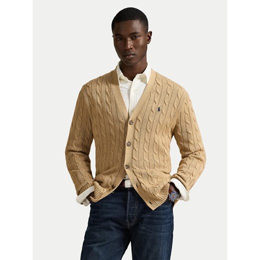 Polo Ralph Lauren Kardigan 710890548006 Beżowy Regular Fit - id: 0000305785589 - marki Polo Ralph Lauren - 187295026 Polo Ralph Lauren Kardigan 710890548006 Beżowy Regular Fit ze sklepu MODIVO w kategorii Swetry męskie - zdjęcie 187295026