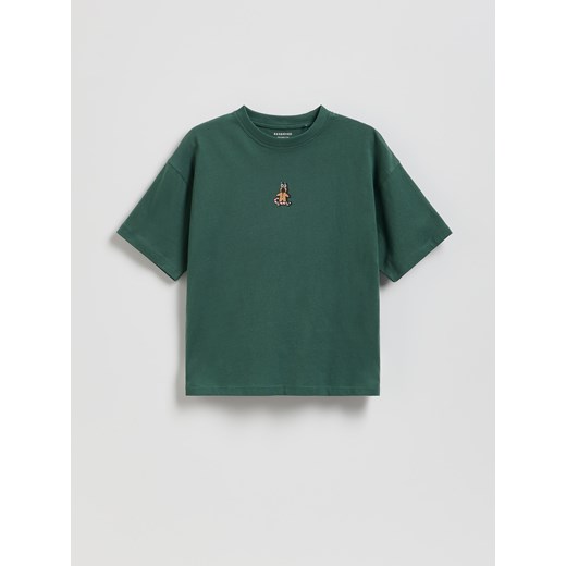 Reserved - T-shirt z nadrukiem - zielony ze sklepu Reserved w kategorii T-shirty chłopięce - zdjęcie 187295589