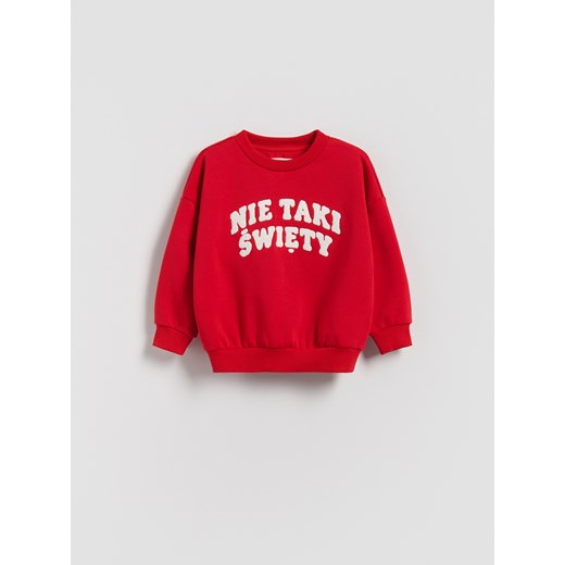 Reserved - Bluza z aplikacją - czerwony ze sklepu Reserved w kategorii Bluzy chłopięce - zdjęcie 187295595