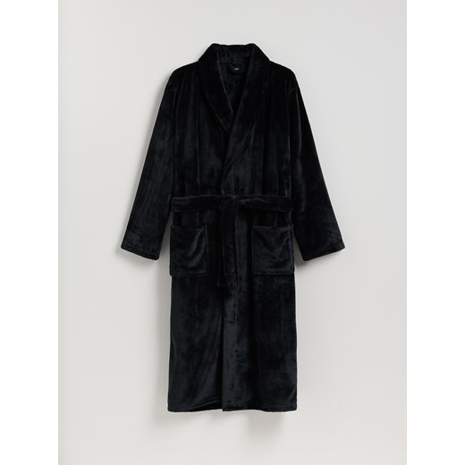 Reserved - Szlafrok z paskiem - czarny ze sklepu Reserved w kategorii Szlafroki męskie - zdjęcie 187296446