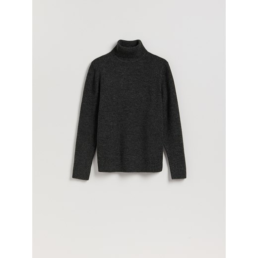 Reserved - Sweter z wełną merino - ciemnoszary ze sklepu Reserved w kategorii Swetry męskie - zdjęcie 187296556