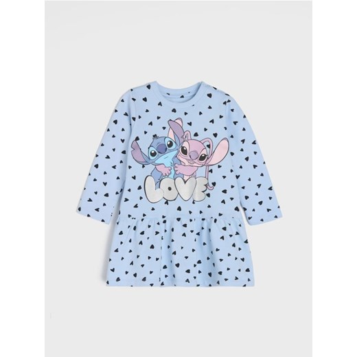 Sinsay - Sukienka z nadrukiem Stitch - błękitny ze sklepu Sinsay w kategorii Sukienki niemowlęce - zdjęcie 187297189