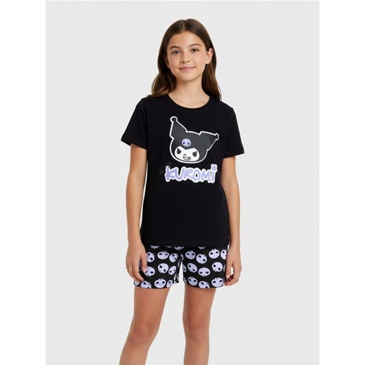 Sinsay - Piżama dwuczęściowa z krótkim rękawem Kuromi - czarny ze sklepu Sinsay w kategorii Piżamy dziecięce - zdjęcie 187297206