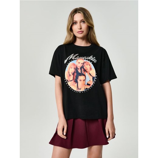 Sinsay - Koszulka z nadrukiem Måneskin - czarny ze sklepu Sinsay w kategorii Bluzki damskie - zdjęcie 187297208