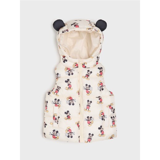 Sinsay - Pikowana kamizelka z elementami 3D Mickey Mouse - kremowy ze sklepu Sinsay w kategorii Kamizelki dziewczęce - zdjęcie 187297228