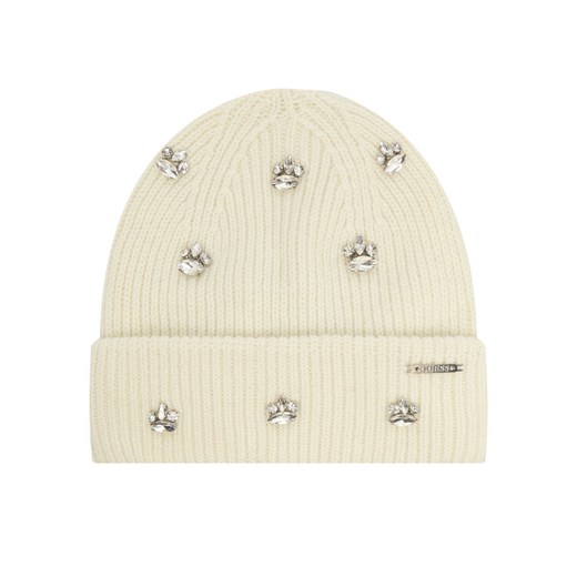 Czapka Guess AW5198 POL01 Écru ze sklepu eobuwie.pl w kategorii Czapki zimowe damskie - zdjęcie 187297286