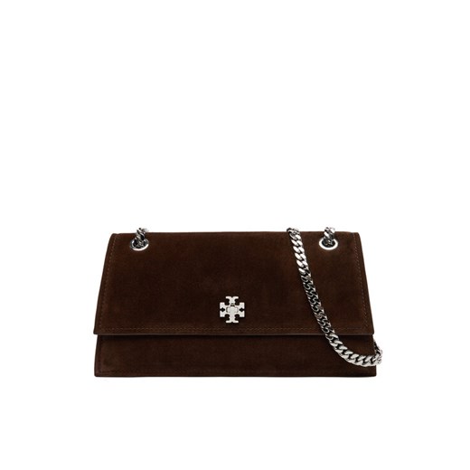 Torebka Tory Burch Kira Turnlock Suede Shouldr Bag 169176 Brązowy - id: 0197865406730 - marki Tory Burch - 187297298 Torebka Tory Burch Kira Turnlock Suede Shouldr Bag 169176 Brązowy ze sklepu eobuwie.pl w kategorii Kopertówki - zdjęcie 187297298