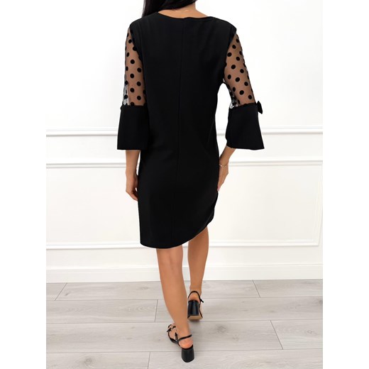 Czarna Elegancka Sukienka Modnakiecka.pl 42 ModnaKiecka.pl