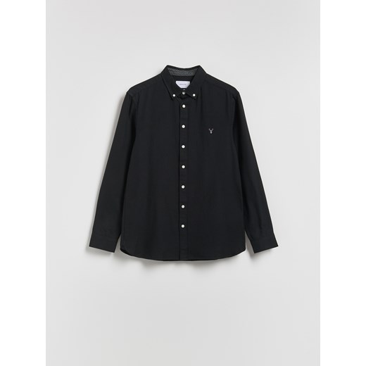 Reserved - Bawełniana koszula slim fit - czarny Reserved L Reserved