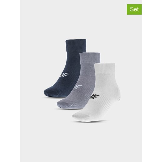 4F Skarpety (3 pary) w kolorze granatowy, szarym i białym 43-46 promocyjna cena Limango Polska