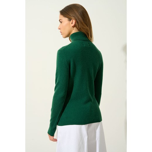 AUTHENTIC CASHMERE Kaszmirowy golf &quot;Bise&quot; w kolorze ciemnozielonym M promocyjna cena Limango Polska