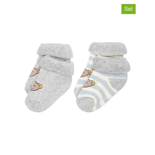 Steiff Skarpety (2 pary) w kolorze szarym - id: 17892302 - marki Steiff - 187300039 Steiff Skarpety (2 pary) w kolorze szarym ze sklepu Limango Polska w kategorii Skarpetki dziecięce - zdjęcie 187300039