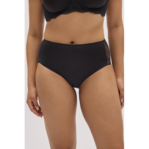 Ysabel Mora 10780 Majtki wysokie figi, black ze sklepu kontri.pl w kategorii Majtki damskie - zdjęcie 187300809