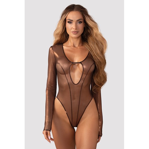 Body sexy Obsessive Soranna long-sleeved teddy black Obsessive S/M kontri.pl