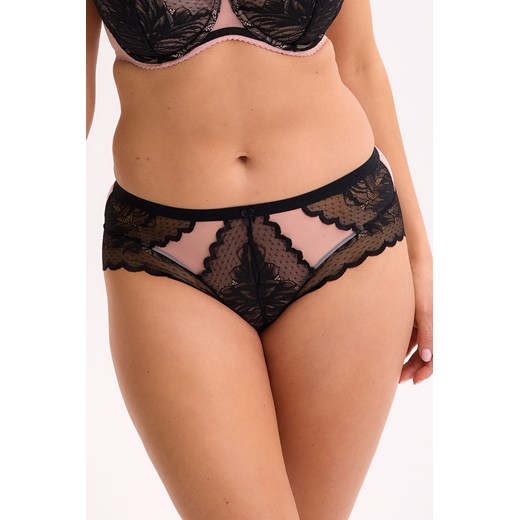 Figi Gaia 1308P Amara czarno-różowy ze sklepu kontri.pl w kategorii Majtki damskie - zdjęcie 187300899