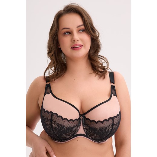 Biustonosz półusztywniany Gaia 1308M Amara Maxi czarno-różowy - id: 39570 - marki Gaia - 187300918 Biustonosz półusztywniany Gaia 1308M Amara Maxi czarno-różowy ze sklepu kontri.pl w kategorii Biustonosze - zdjęcie 187300918