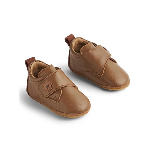Wheat Skórzane kapcie w kolorze brązowym ze sklepu Limango Polska w kategorii Kapcie dziecięce - zdjęcie 187302607