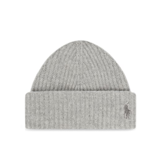 Czapka Polo Ralph Lauren 455954337004 Szary ze sklepu eobuwie.pl w kategorii Czapki zimowe damskie - zdjęcie 187302768