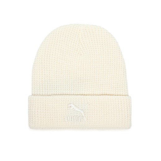 Czapka Puma Classics Mid Fit Beanie 025677 02 Écru ze sklepu eobuwie.pl w kategorii Czapki zimowe damskie - zdjęcie 187302787