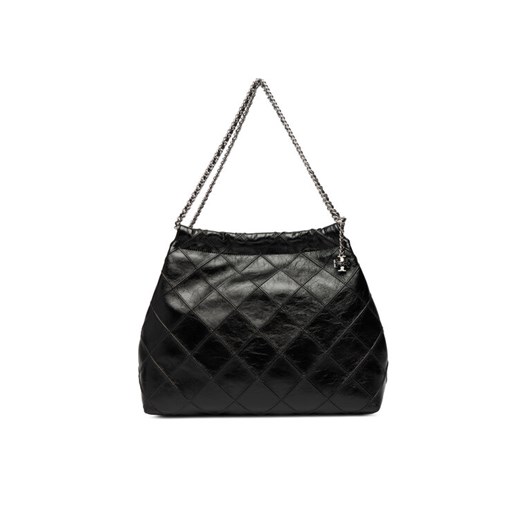 Torebka Tory Burch Fleming Soft Distressed Hobo Bag 165170 Czarny ze sklepu eobuwie.pl w kategorii Listonoszki - zdjęcie 187302816