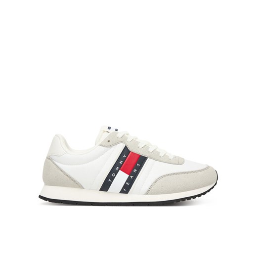 Sneakersy Tommy Jeans Tjm Classic Runner EM0EM01709 Biały ze sklepu eobuwie.pl w kategorii Buty sportowe męskie - zdjęcie 187302819