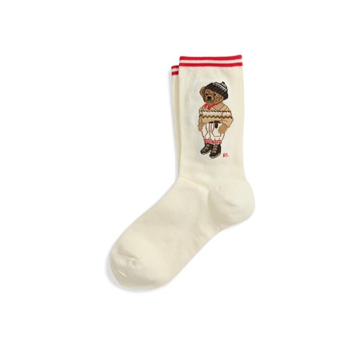 Skarpety długie Polo Ralph Lauren 455982952001 Écru ze sklepu eobuwie.pl w kategorii Skarpetki męskie - zdjęcie 187302856