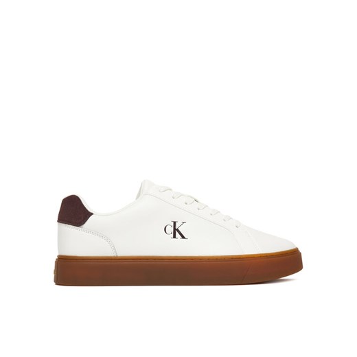 Sneakersy Calvin Klein Classic Cupsole Laceup Lth YM0YM01435 Biały ze sklepu eobuwie.pl w kategorii Buty sportowe męskie - zdjęcie 187302869