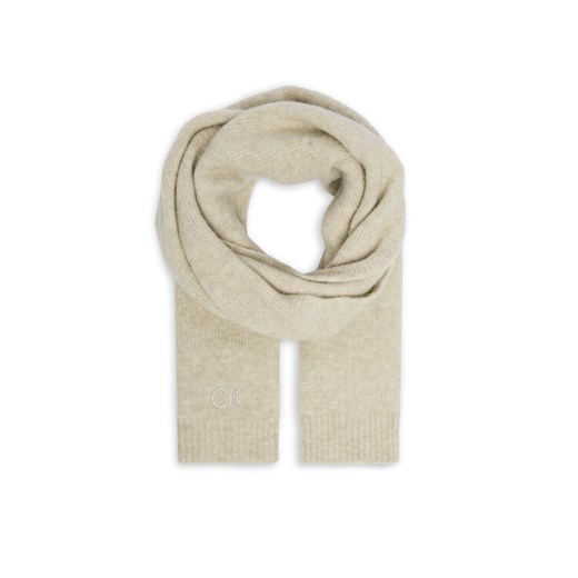 Szalik Calvin Klein Embroidery Airy K60K612610 Beżowy ze sklepu eobuwie.pl w kategorii Szaliki i chusty damskie - zdjęcie 187302875