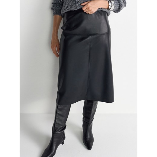Rich & Royal Damska spódnica ze sztucznej skóry Kobiety Sztuczna skóra czarny Rich & Royal 38 vangraaf