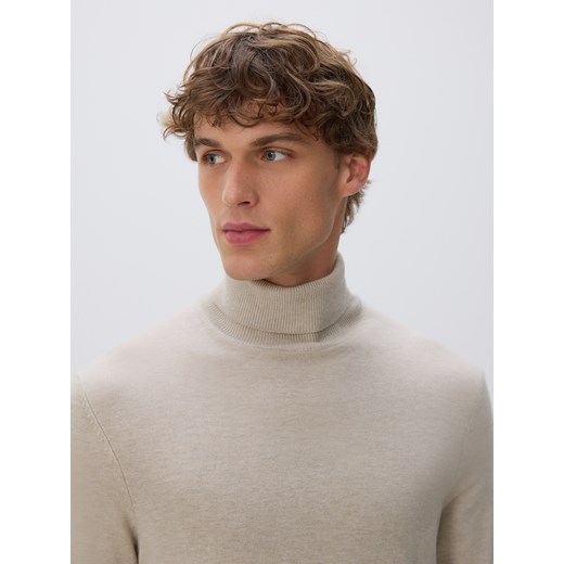 Reserved - Golf z wiskozą - beżowy ze sklepu Reserved w kategorii Swetry męskie - zdjęcie 187304297