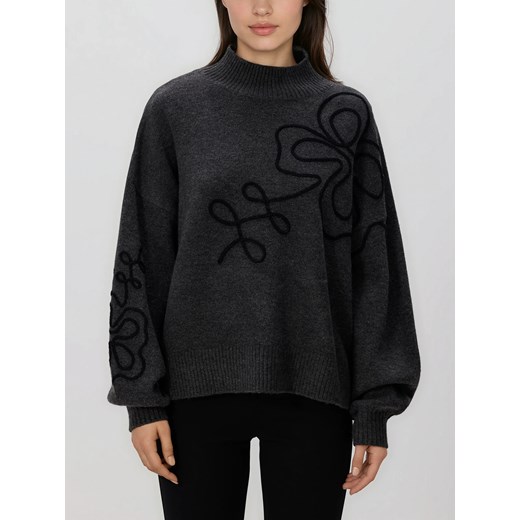 Reserved - Sweter oversize - ciemnoszary ze sklepu Reserved w kategorii Swetry damskie - zdjęcie 187304397