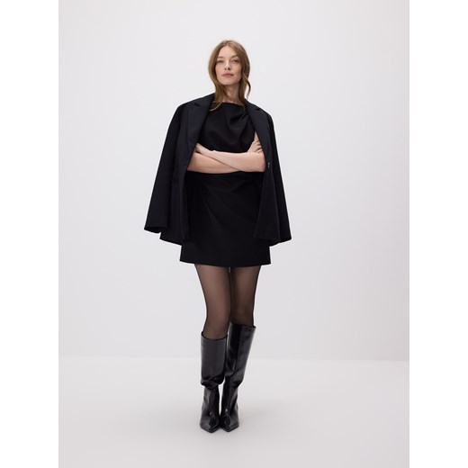 Reserved - Sukienka mini z drapowaniem - czarny ze sklepu Reserved w kategorii Sukienki - zdjęcie 187304418