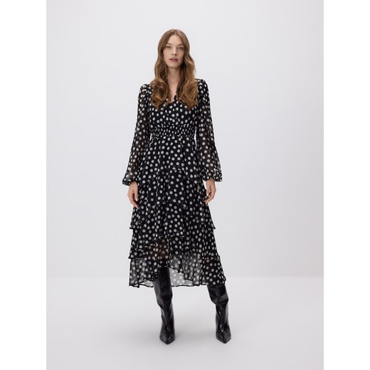 Reserved - Sukienka maxi w groszki - wielobarwny ze sklepu Reserved w kategorii Sukienki - zdjęcie 187304468