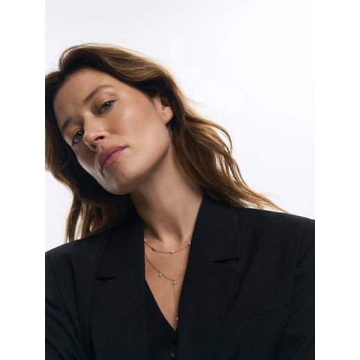 Reserved - Pozłacane naszyjniki z cyrkoniami - złoty ze sklepu Reserved w kategorii Naszyjniki - zdjęcie 187304656