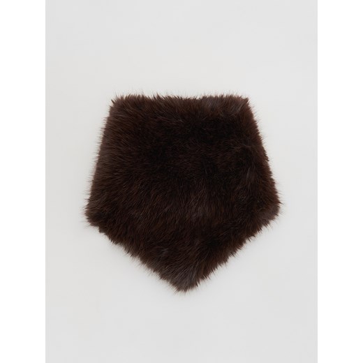Reserved - Szalik ze sztucznego futerka - ciemnobrązowy ze sklepu Reserved w kategorii Szaliki i chusty damskie - zdjęcie 187304675