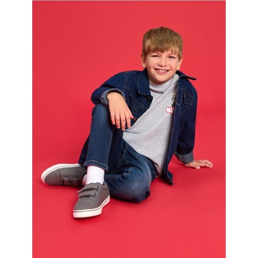 Sinsay - Materiałowe trampki na rzepy - szary ze sklepu Sinsay w kategorii Trampki dziecięce - zdjęcie 187305989