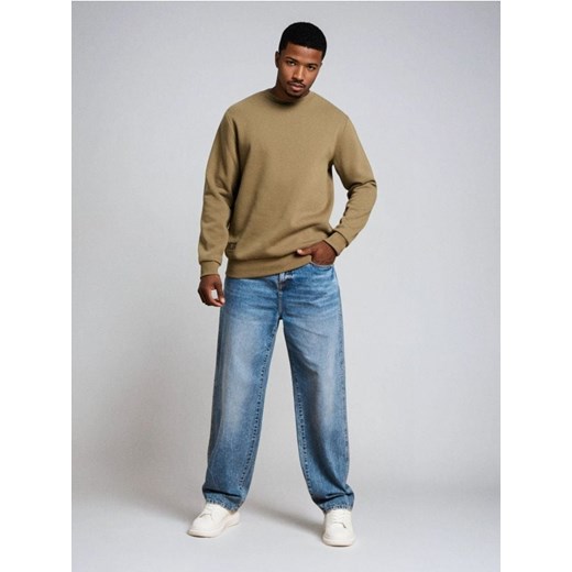 Sinsay - Bluza crewneck z napisem - khaki ze sklepu Sinsay w kategorii Bluzy męskie - zdjęcie 187306046