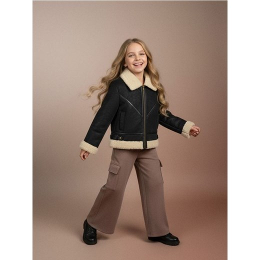 Sinsay - Kurtka pilotka z kożuchem - brązowy ze sklepu Sinsay w kategorii Kurtki dziewczęce - zdjęcie 187306056