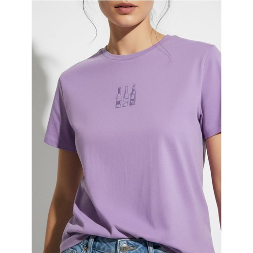 Sinsay - Koszulka - fioletowy ze sklepu Sinsay w kategorii T-shirty męskie - zdjęcie 187306118
