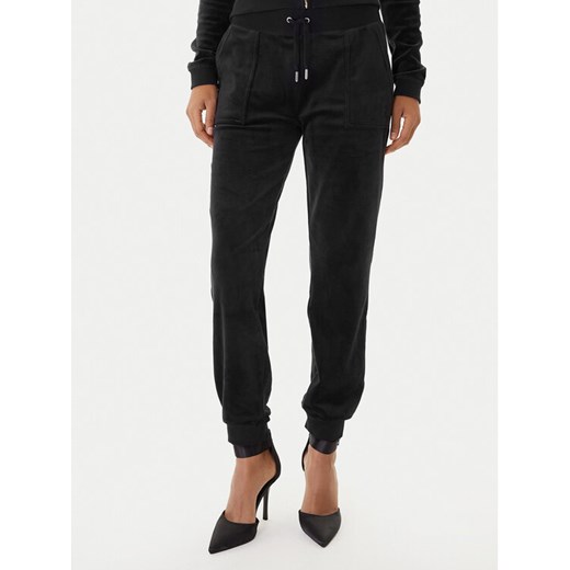Juicy Couture Spodnie dresowe JCBBJ225802 Czarny Slim Fit - id: 0000305589330 - marki Juicy Couture - 187306209 Juicy Couture Spodnie dresowe JCBBJ225802 Czarny Slim Fit ze sklepu MODIVO w kategorii Spodnie damskie - zdjęcie 187306209