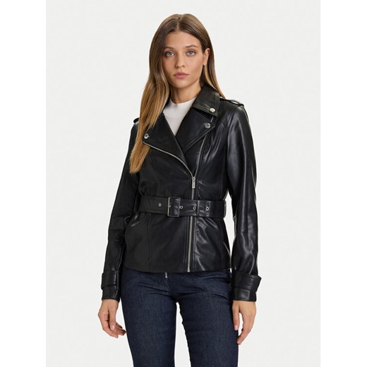 Morgan Kurtka z imitacji skóry 252-GPIL Czarny Regular Fit - id: 0000305580344 - marki Morgan - 187306266 Morgan Kurtka z imitacji skóry 252-GPIL Czarny Regular Fit ze sklepu MODIVO w kategorii Kurtki damskie - zdjęcie 187306266